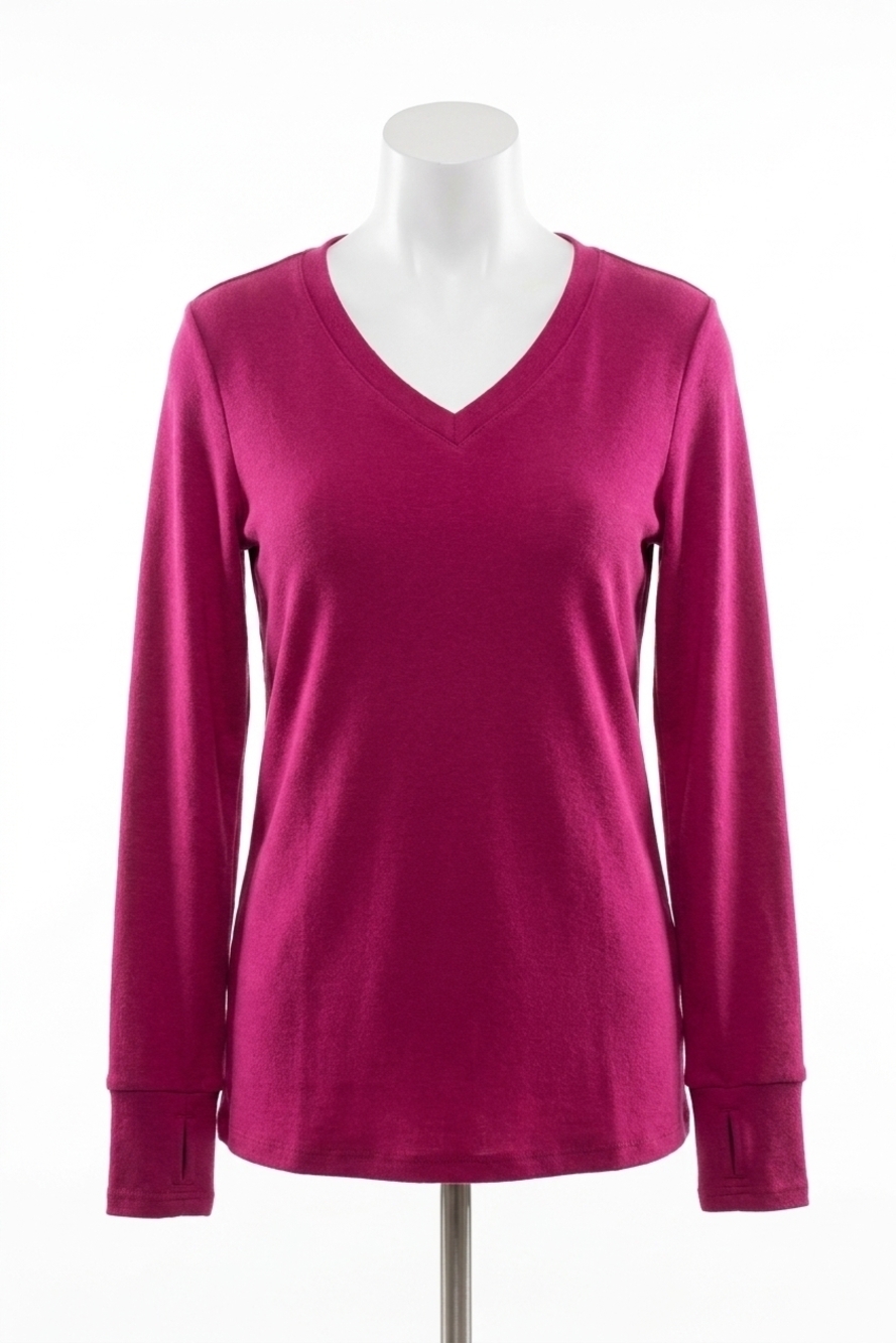 NEW MICHELLE MAE long sleeve tee in magenta
